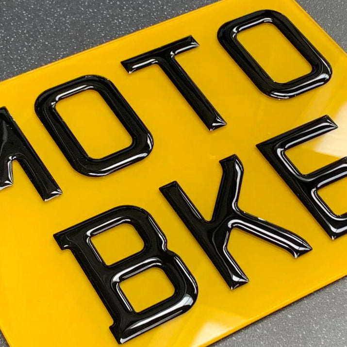 UK Show Motorbike Plate (Display Only) 237mm x 178mm