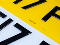 3D Gel Number Plate (UK Road Legal) 520mm x 111mm